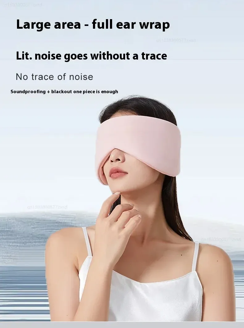 Masque de sommeil en soie glacée, ambiance de détente