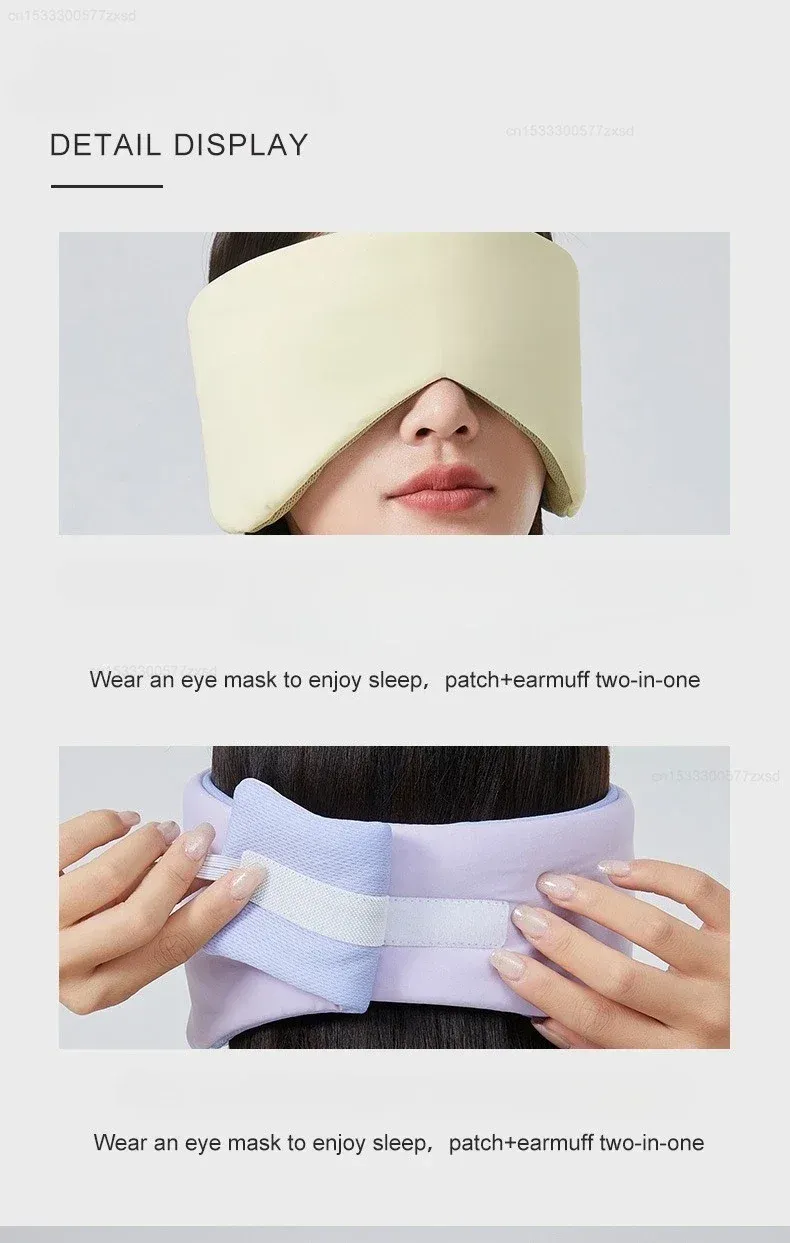 Masque de sommeil en soie glacée, obscurité totale