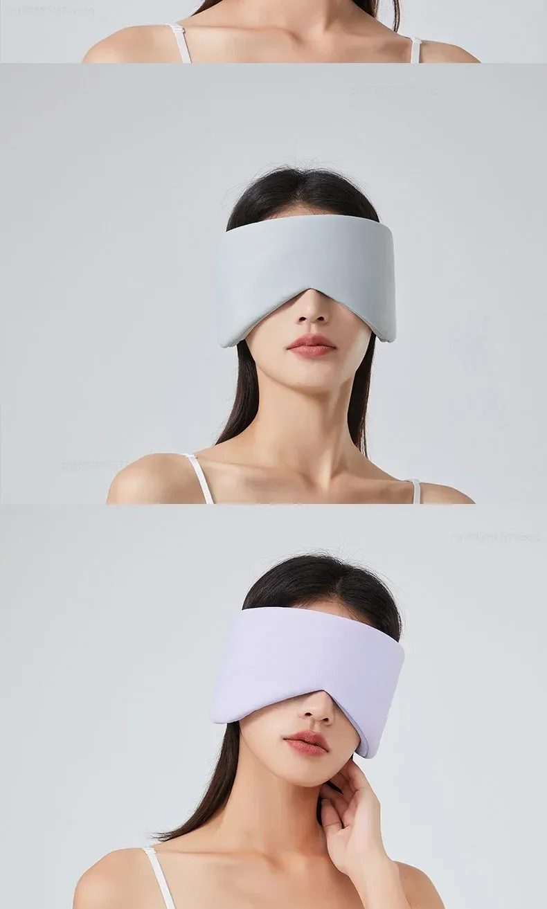 Masque de sommeil en soie glacée, sérénité absolue