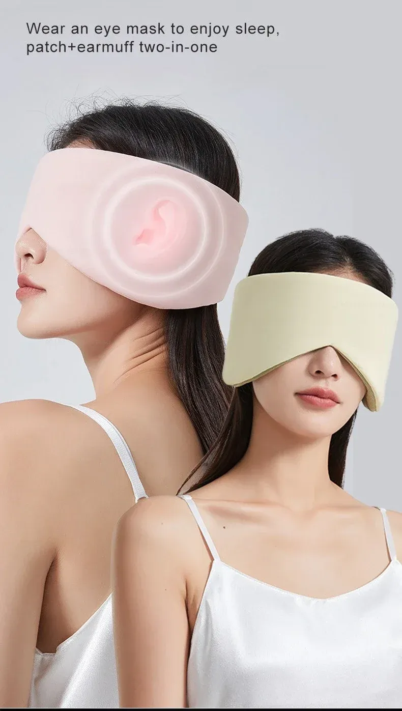 Masque de sommeil en soie glacée, vue d'ensemble