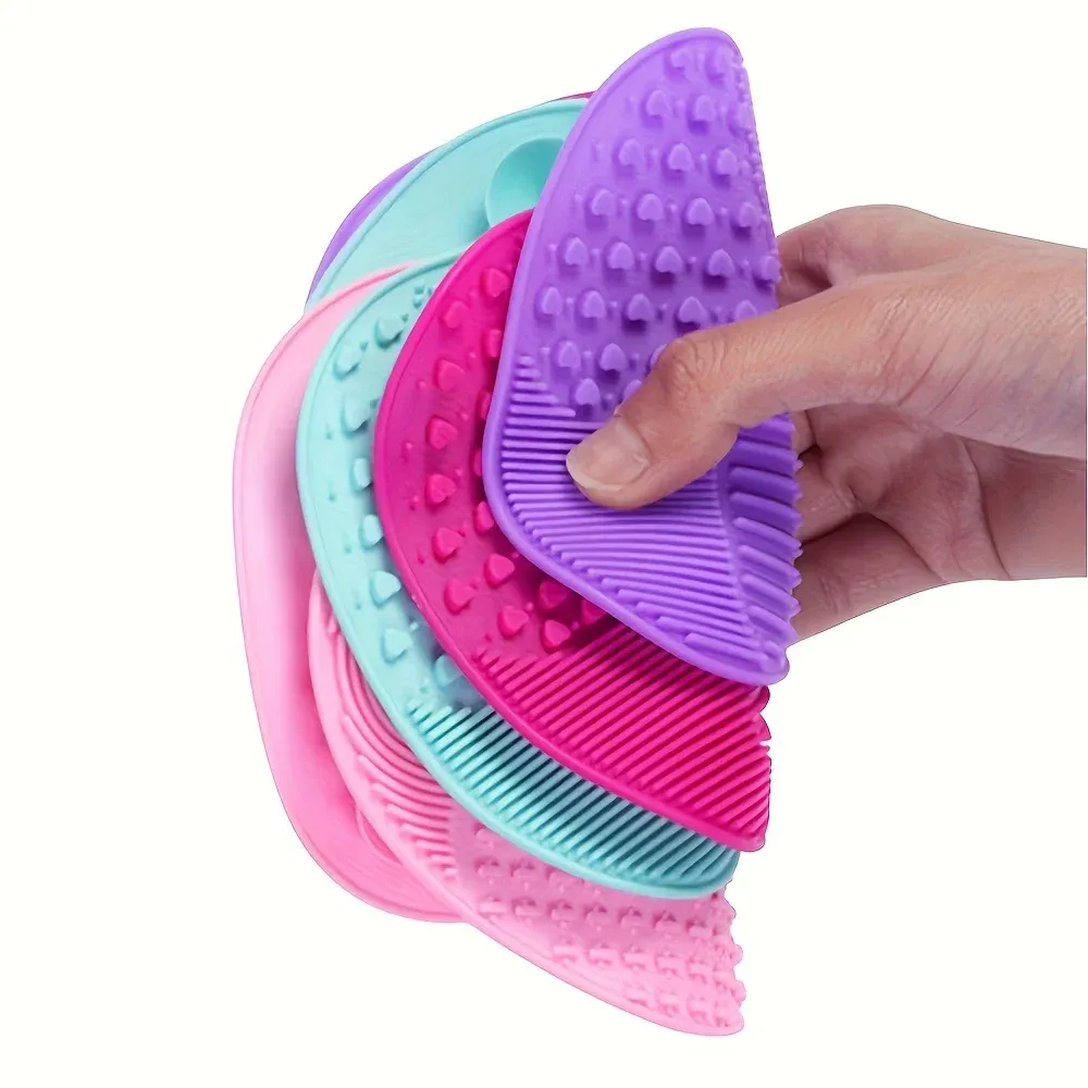 Tampon de nettoyage portable en silicone pour pinceaux de maquillage, avec ventouse 6