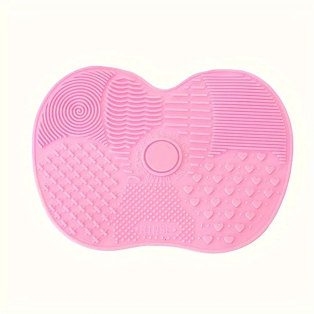 Tampon de nettoyage portable en silicone pour pinceaux de maquillage, avec ventouse 7