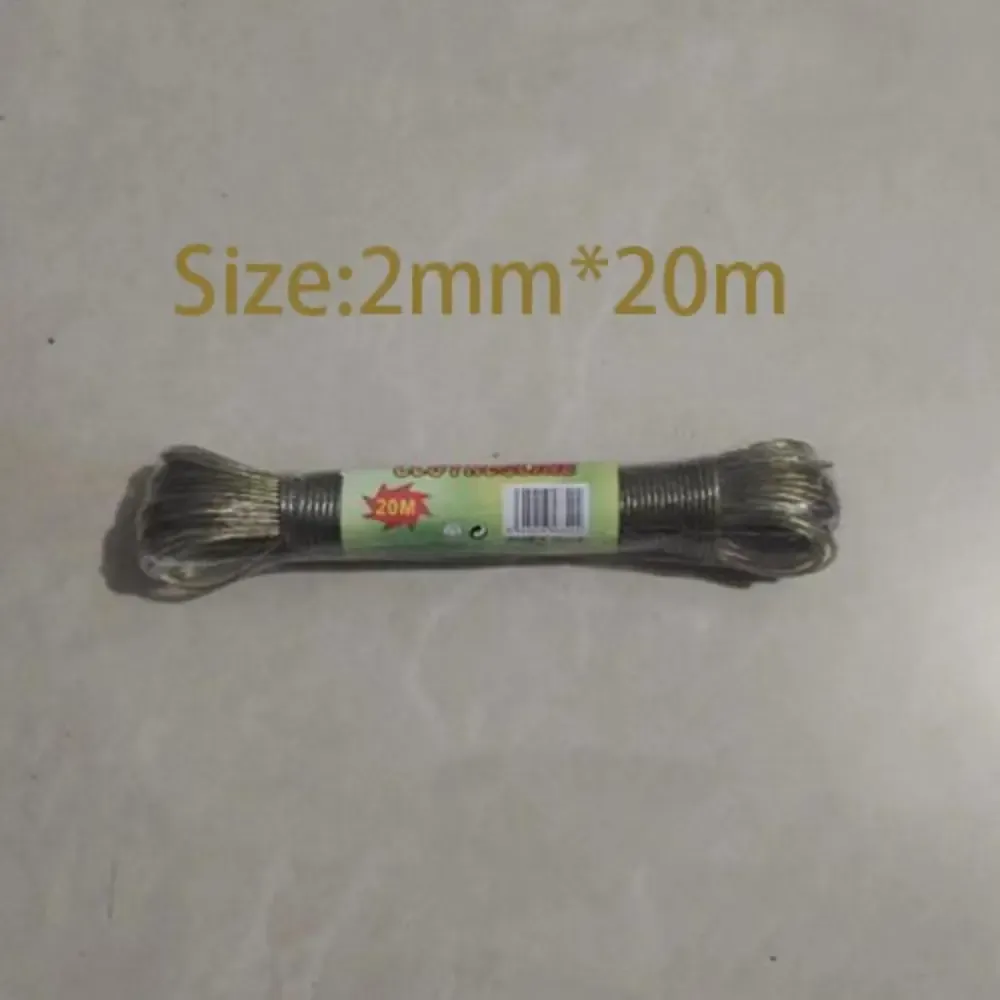 Corde à linge en acier robuste de 20 m, vue de détail