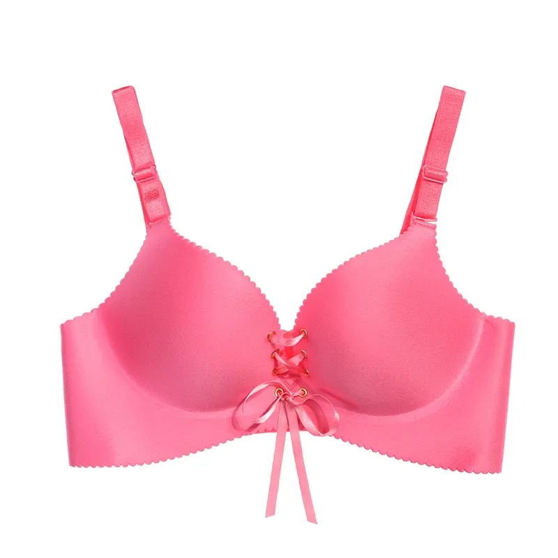 Soutien-gorge sans couture push-up sans armatures à bretelles ajustables