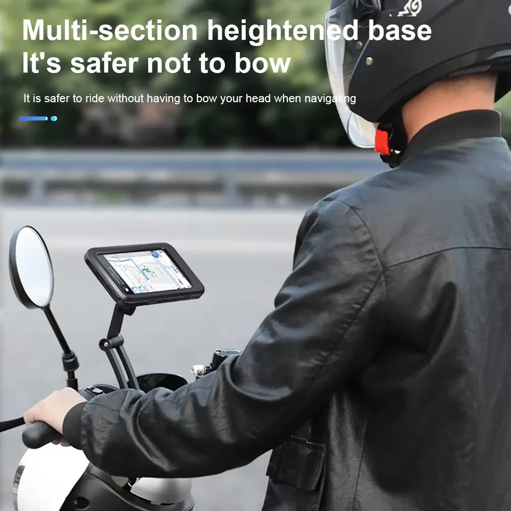 Support de téléphone pour moto et vélo étanche, universel et pivotant à 360° 5