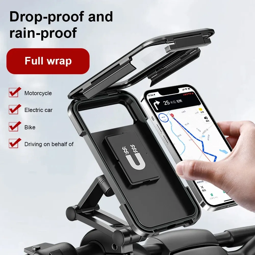 Support de téléphone pour moto et vélo, vue d'ensemble