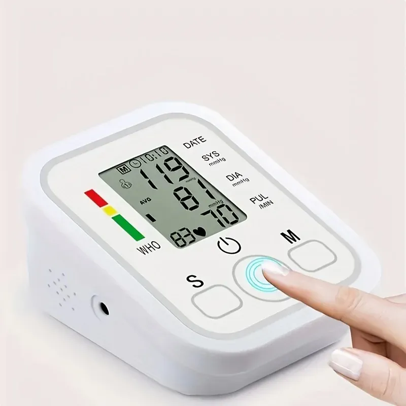Tensiomètre médical automatique au bras à écran LED avec brassard réglable pour adulte 6