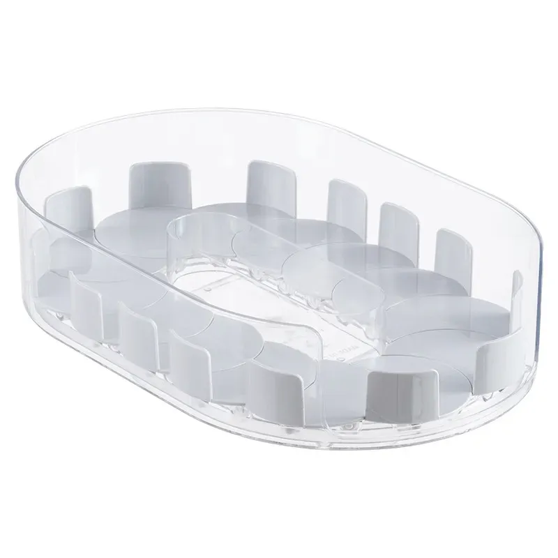 Bac de rangement rotatif à 360 degrés pour réfrigérateur, organisateur multifonctionnel pour épices et boissons, plateau simple pour plan de travail de cuisine 5