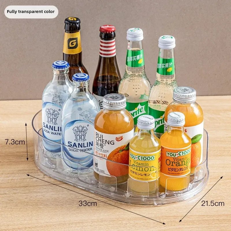 Bac de rangement rotatif à 360 degrés pour réfrigérateur, organisateur multifonctionnel pour épices et boissons, plateau simple pour plan de travail de cuisine 9