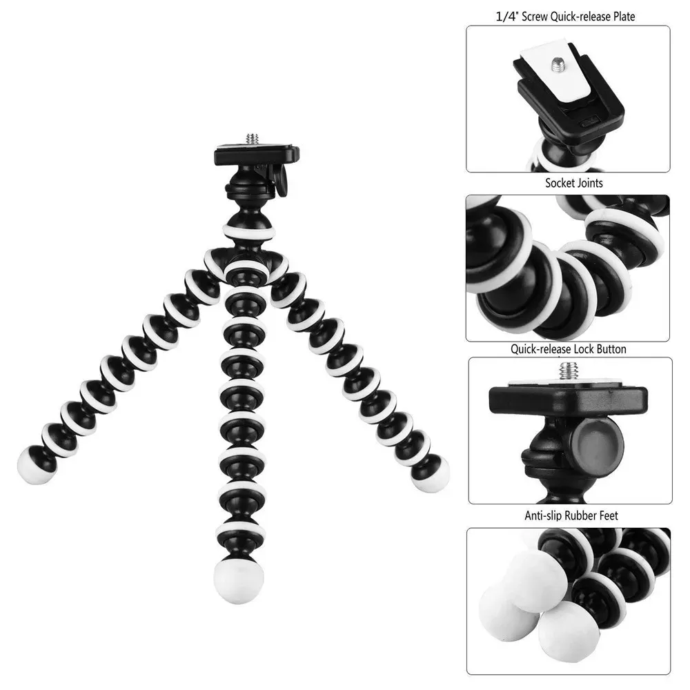 Trépied souple Octopus pour smartphone, appareil photo reflex numérique et caméra – Trépied de bureau pliable, disponible en 4 tailles 2