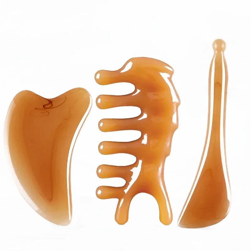 Planche de massage Gua Sha en résine pour le visage, les yeux, le cou, le dos et le corps 8