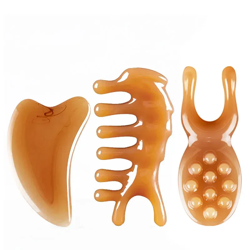 Planche de massage Gua Sha en résine pour le visage, les yeux, le cou, le dos et le corps 9