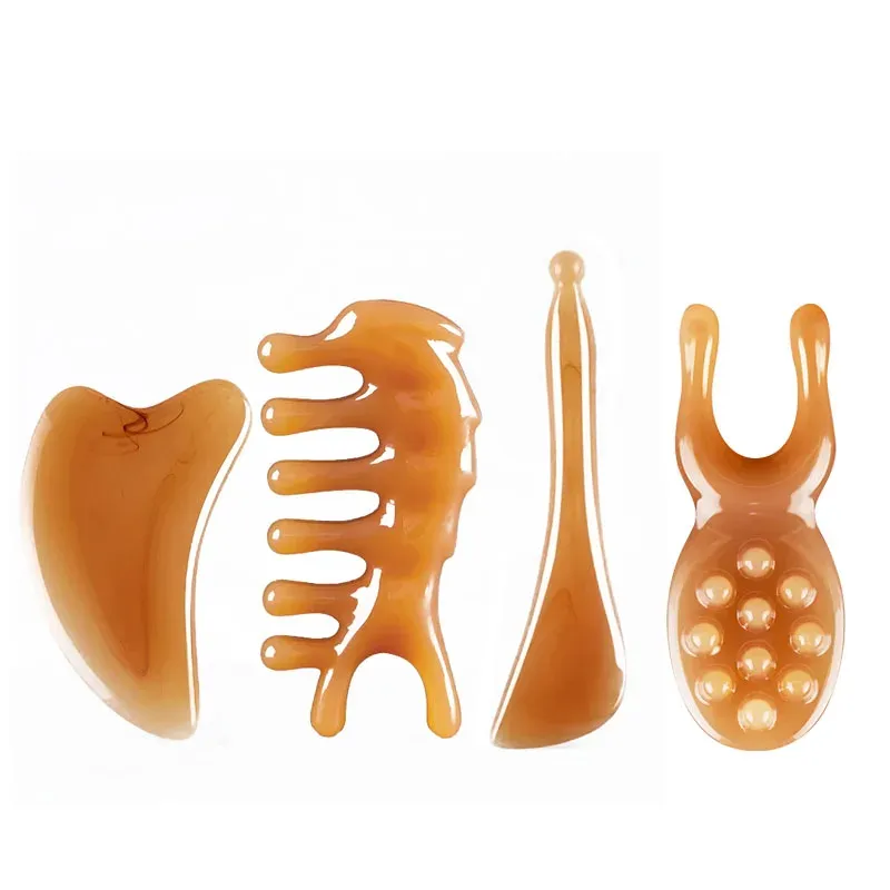 Planche de massage Gua Sha en résine pour le visage, les yeux, le cou, le dos et le corps 7