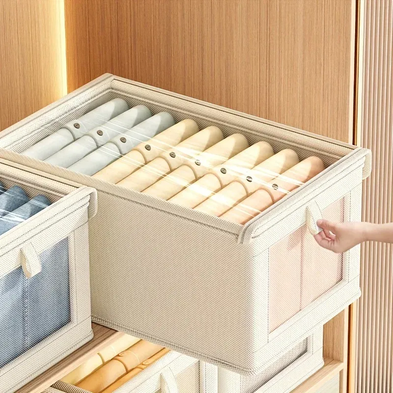 Vue de la boîte de rangement en toile pliable
