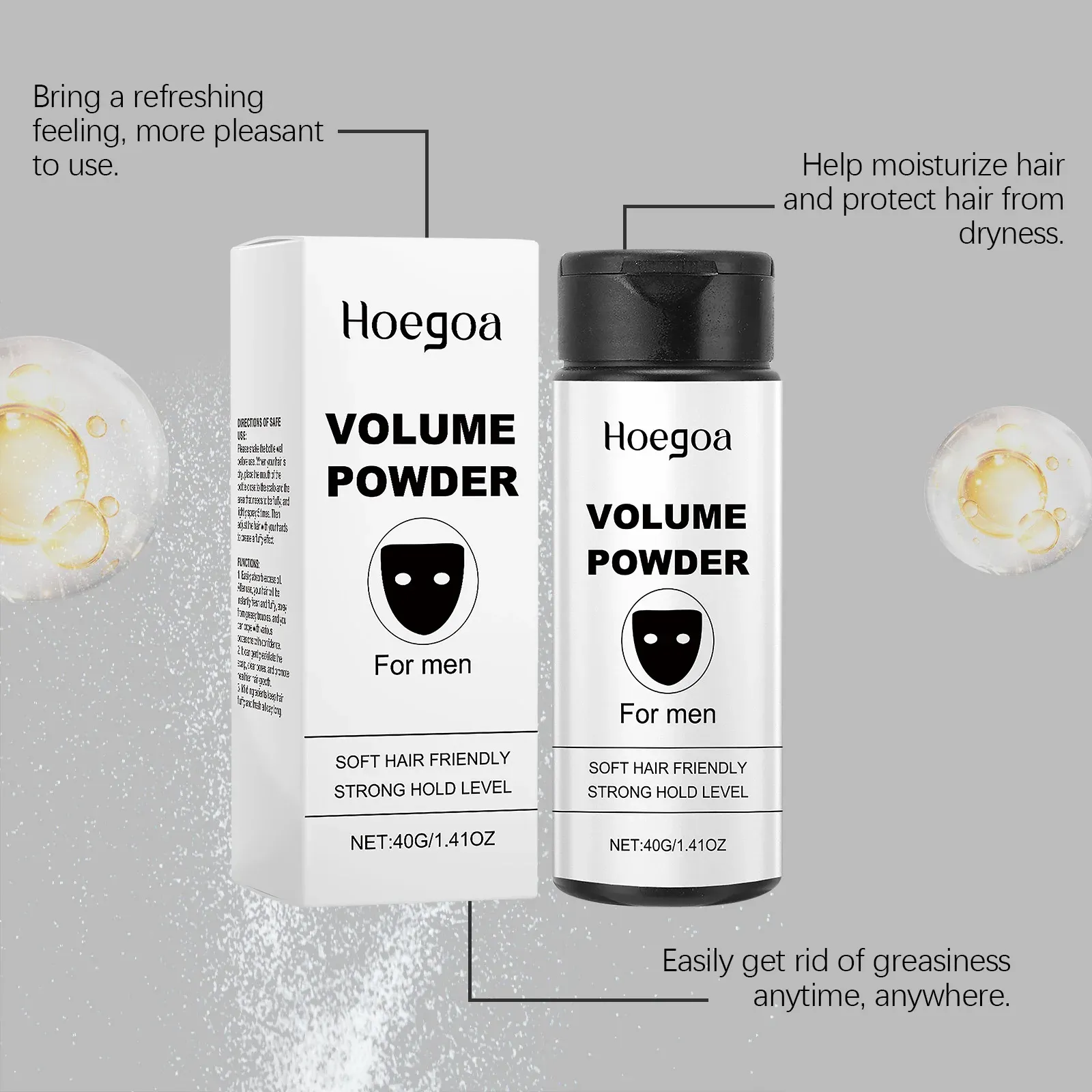 Poudre volumisante pour cheveux, résultat