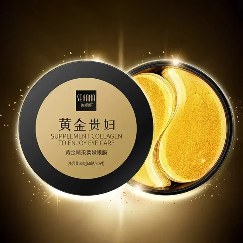 Masque hydratant doré pour les yeux, soin coréen pour la peau, nourrissant le contour des yeux, collagène cristal, 60 pièces 4