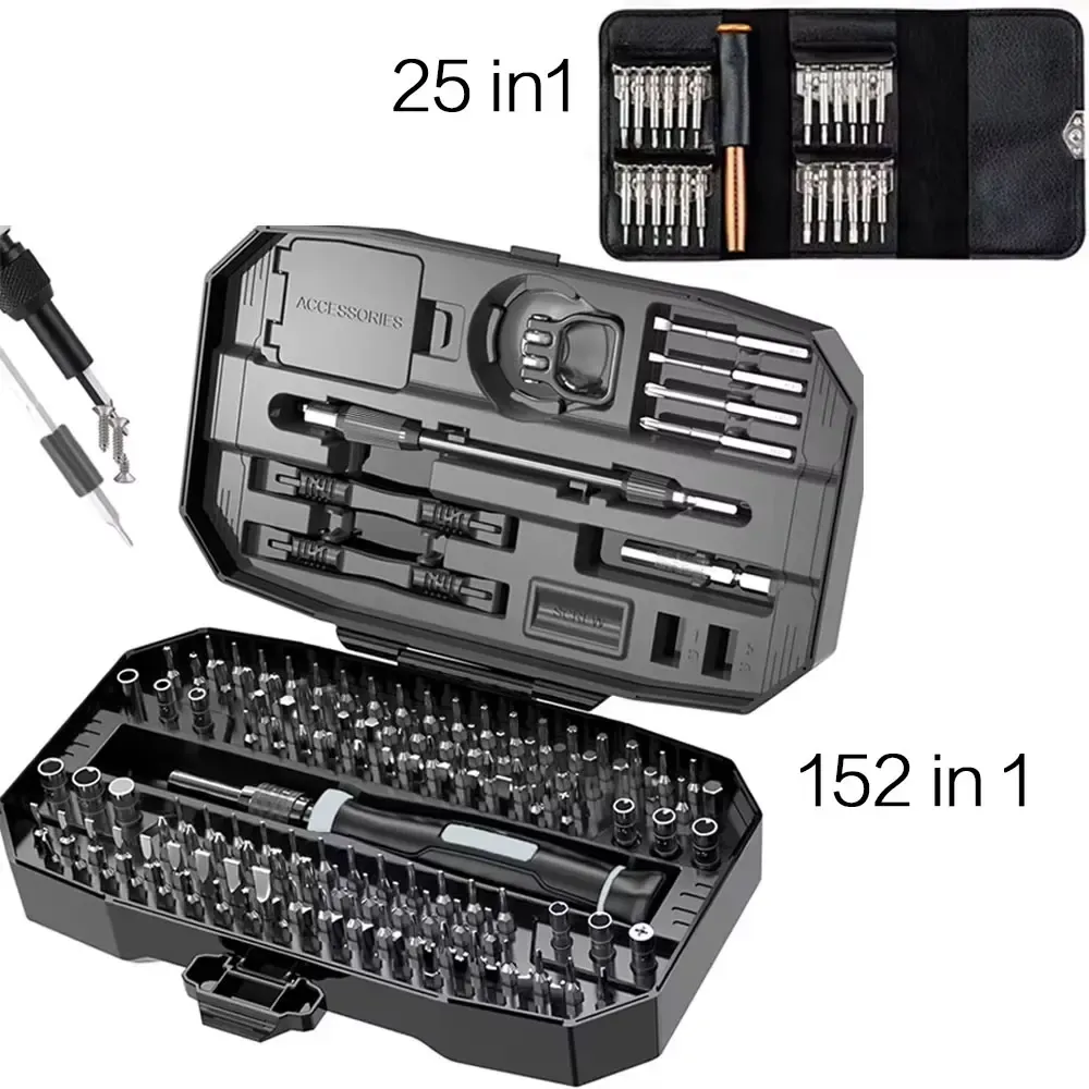 Jeu de tournevis Torx de précision 25 en 1 pour réparation d'ordinateur portable, T5, T6