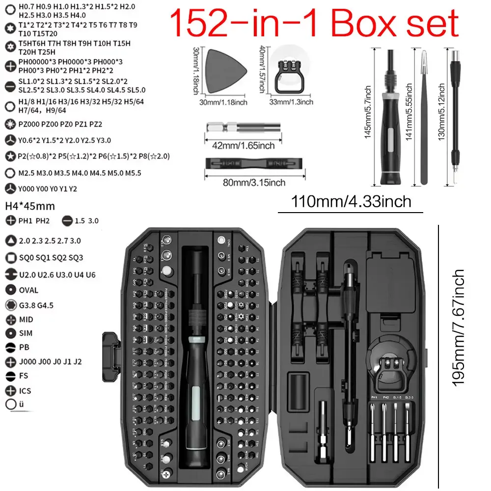 Jeu de tournevis Torx de précision 25 en 1 pour réparation d'ordinateur portable, T5, T6 3