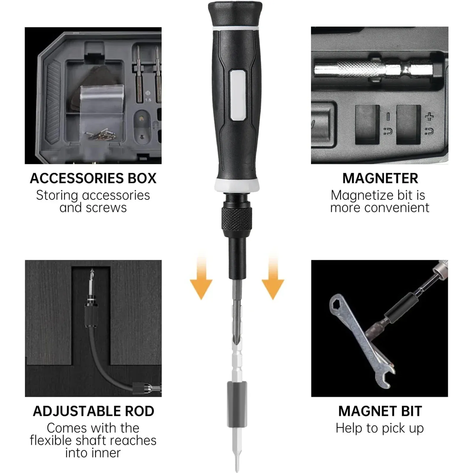 Jeu de tournevis Torx de précision 25 en 1 pour réparation d'ordinateur portable, T5, T6 4
