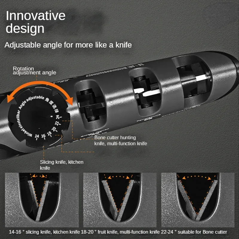 Affûteur de couteaux 5 en 1 à angle réglable pour cuisine, ciseaux professionnels, outils d'affûtage 4