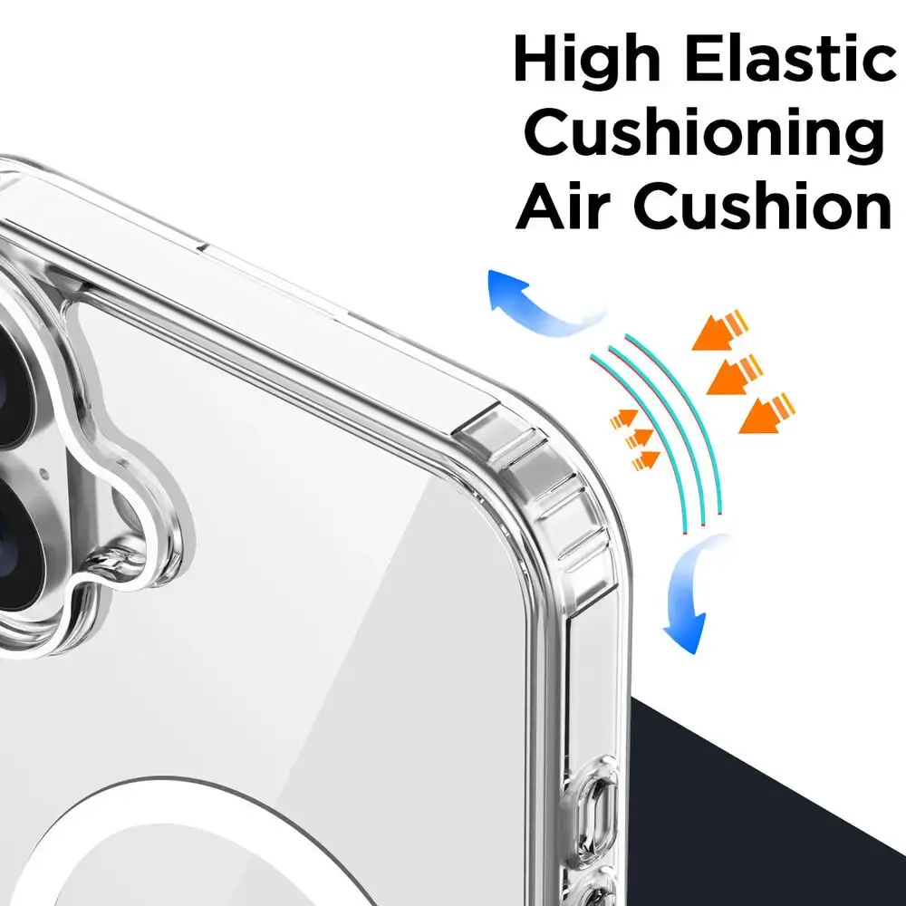 Coque transparente magnétique compatible MagSafe en silicone pour iPhone 4