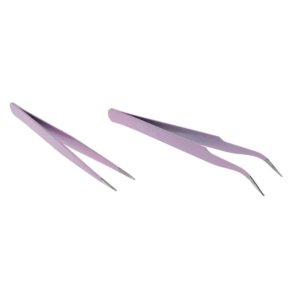 Pincettes pour extension de cils, finition soignée