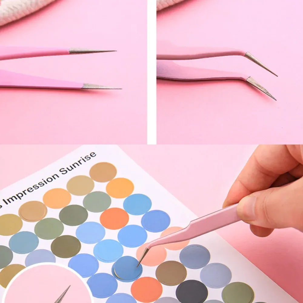 Pincettes pour extension de cils utilisées en pratique