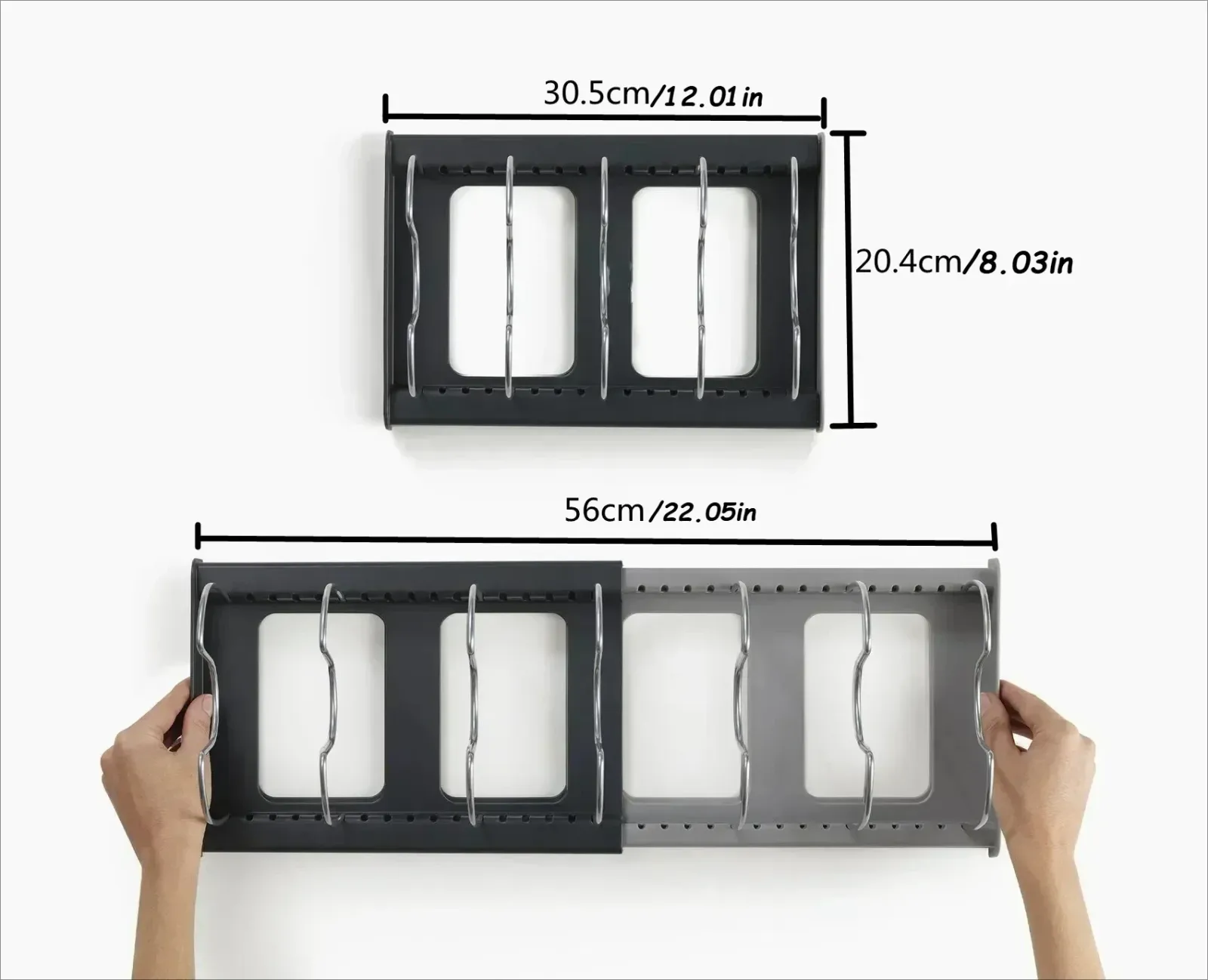 Support de rangement extensible ROOHUA pour casseroles et poêles