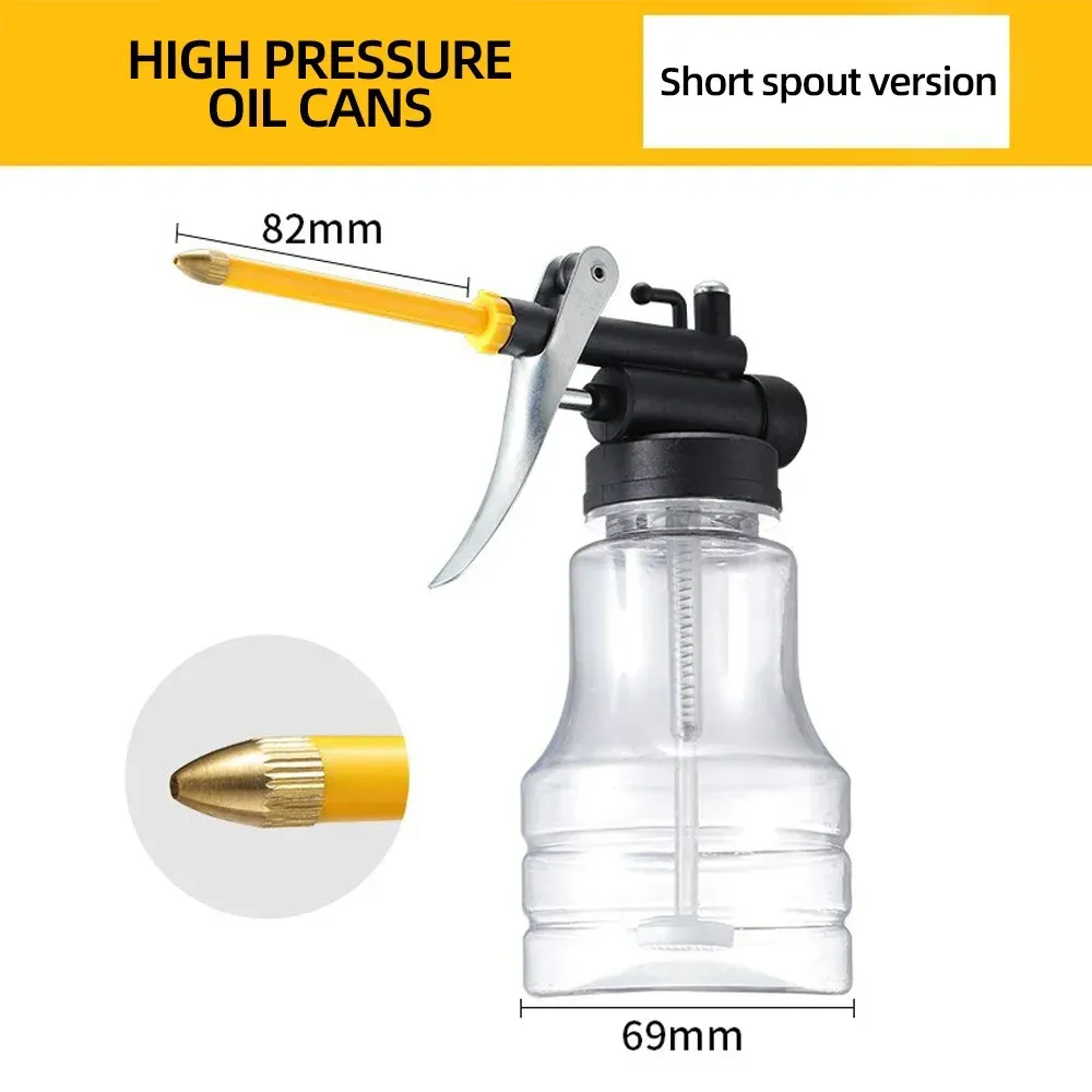 Burette à huile manuelle 250 ml avec pompe de graissage et pulvérisateur 7