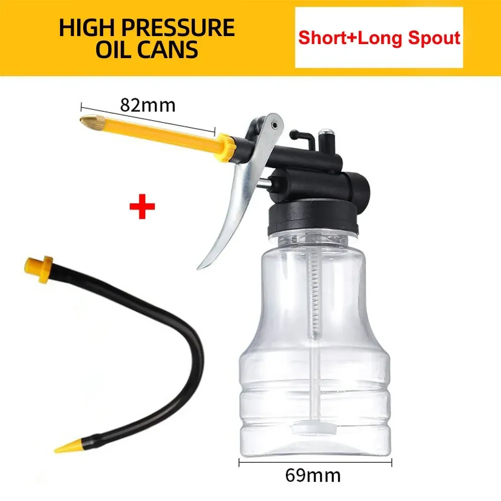 Burette à huile manuelle 250 ml avec pompe de graissage et pulvérisateur 9