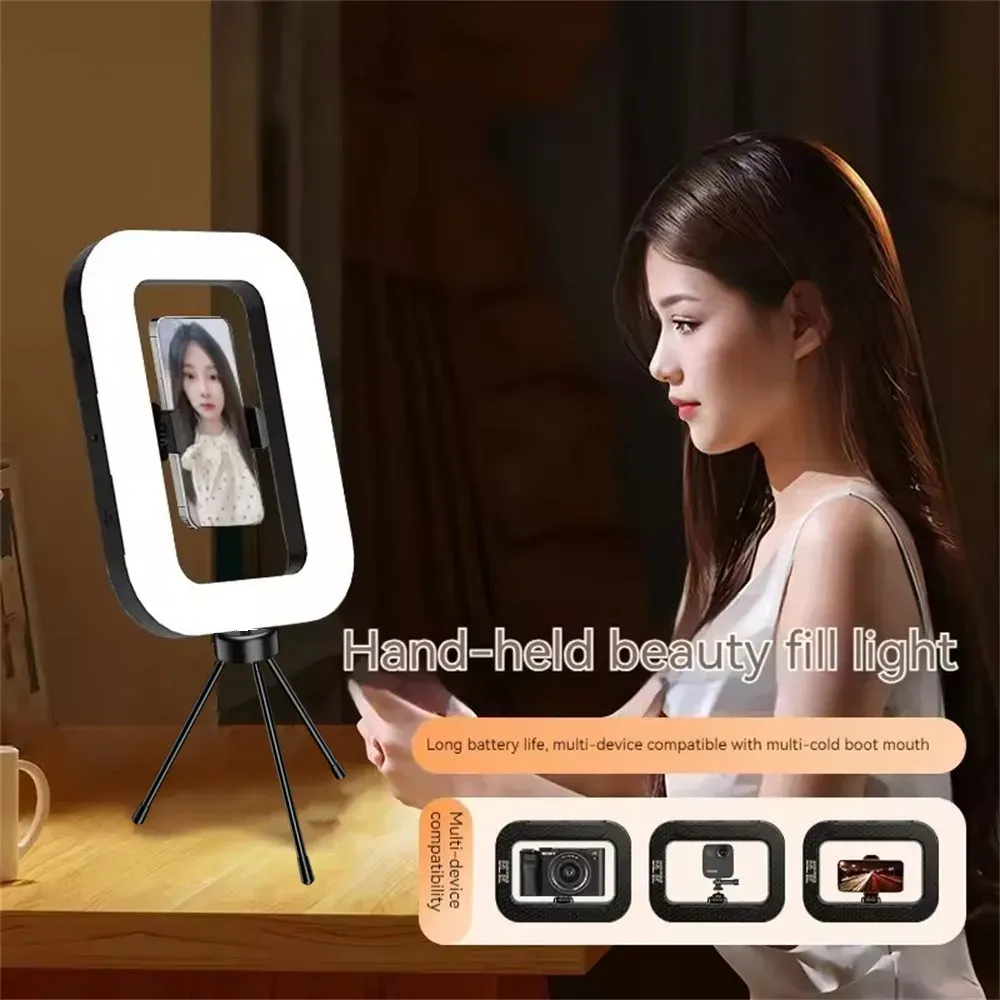 Roreta Anneau lumineux LED portable rechargeable pour smartphone, streaming en direct, photographie et selfie 4