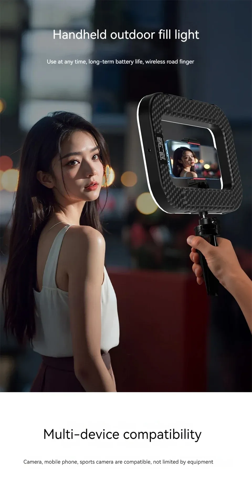 Anneau lumineux LED pour photographie