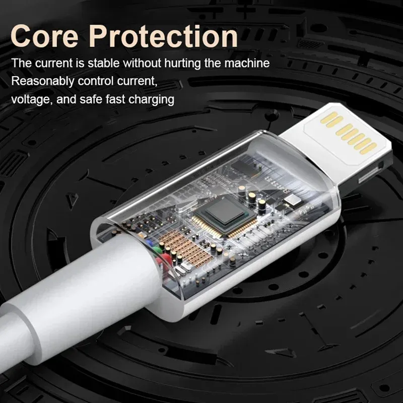 Câble USB-C vers Lightning PD 30W pour iPhone 15, 14, 13, 12, 11, Pro, Pro Max, 7, 8, Plus, XS, X, XR, charge rapide 5