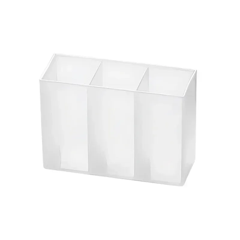 Mini organisateur de rangement en plastique à 3 compartiments, multifonction pour le bureau, la maison, la cuisine et la salle de bain 9