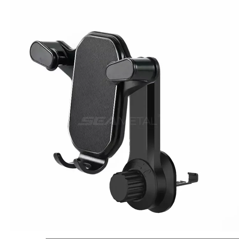 Support de téléphone pour voiture par gravité à fixation sur grille d'aération, rotation à 360 degrés, installation d'une seule main, SEAMETAL 7