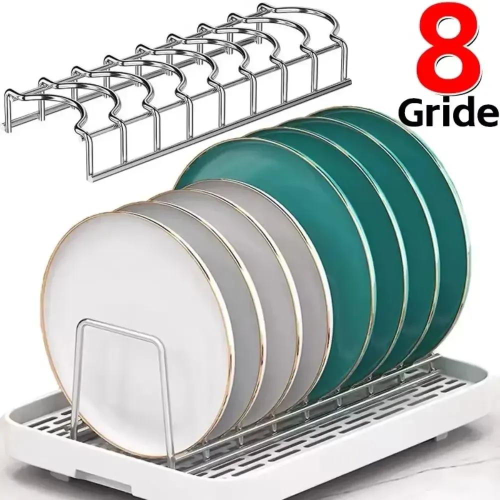 Égouttoir à vaisselle multifonctionnel en acier inoxydable, support de séchage pour bols, organisateur de cuisine peu encombrant, anti-rouille 4