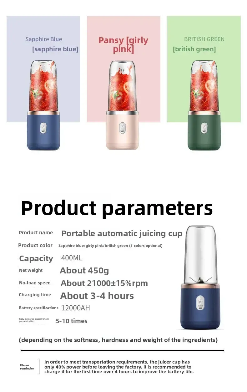 Mélangeur de jus portable, esthétique épurée