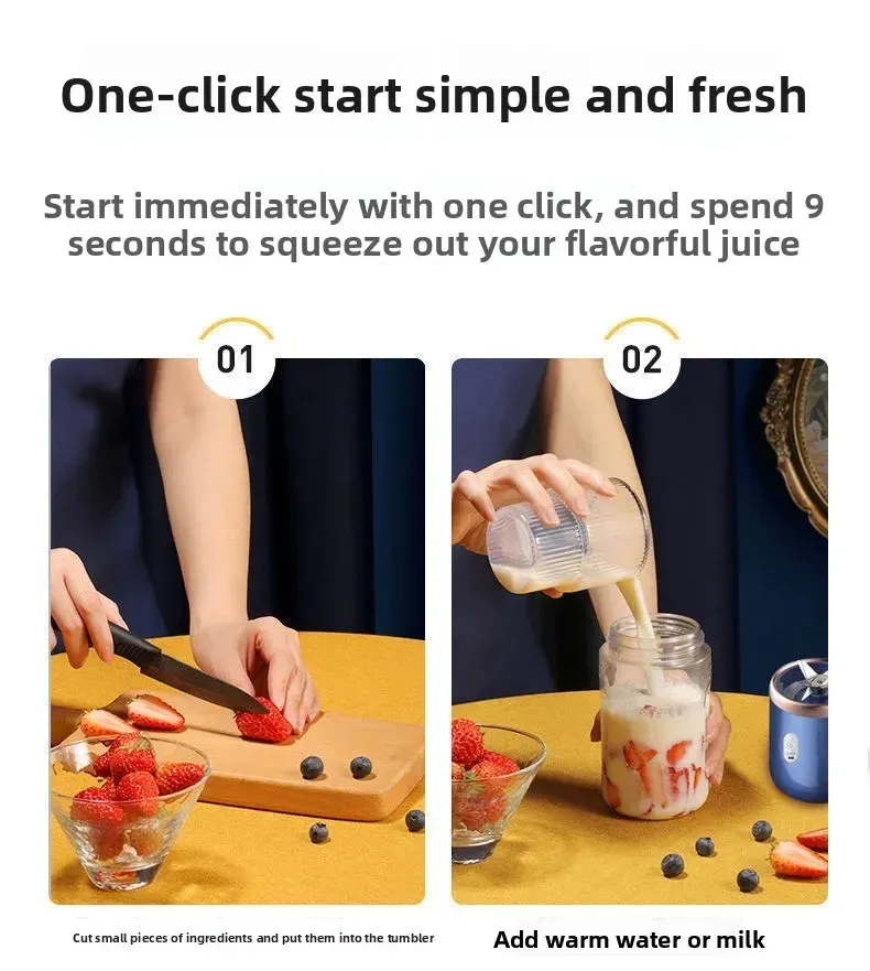 Mélangeur de jus portable, détails de conception