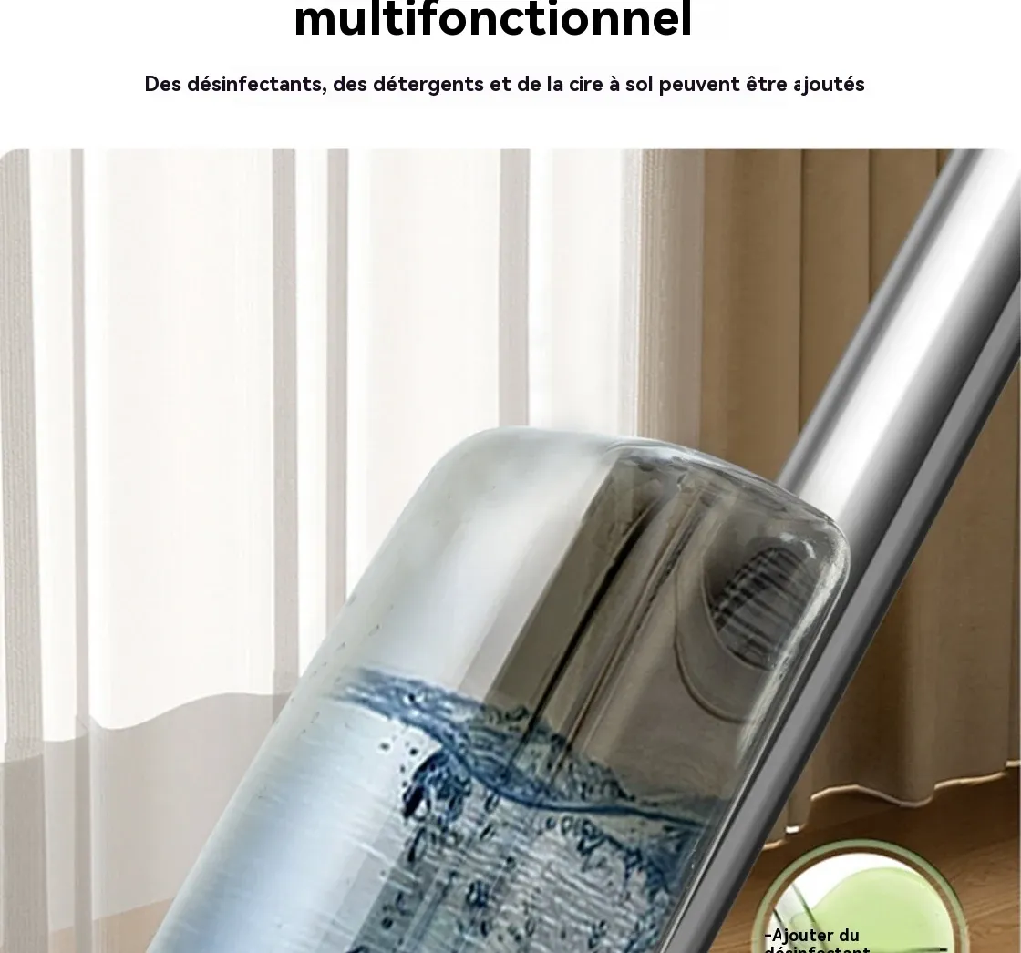 Nettoyage d'une cuisine avec le balai à spray