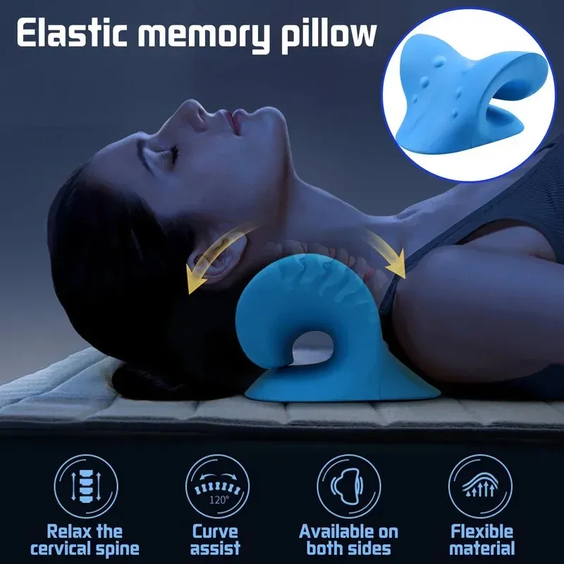 Coussin cervical présenté sous différents angles