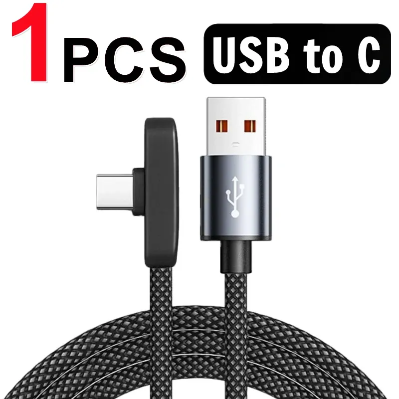 Câble USB-C vers USB-C 100 W coudé à 90°, charge rapide et transfert de données, compatible iPad, MacBook Pro, Xiaomi, Samsung et Huawei 7