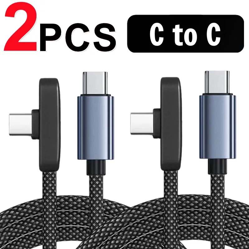 Câble USB-C vers USB-C 100 W coudé à 90°, charge rapide et transfert de données, compatible iPad, MacBook Pro, Xiaomi, Samsung et Huawei 10