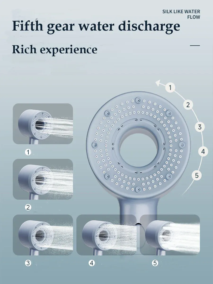 Vue rapprochée de la finition du pommeau de douche