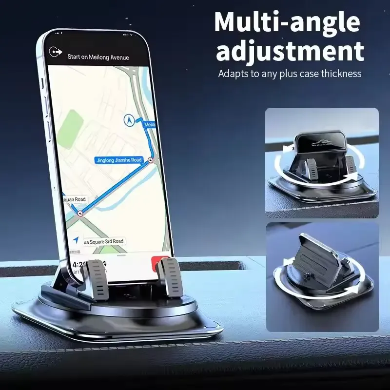 Support universel antidérapant en silicone pour téléphone de voiture, rotation à 360° 3