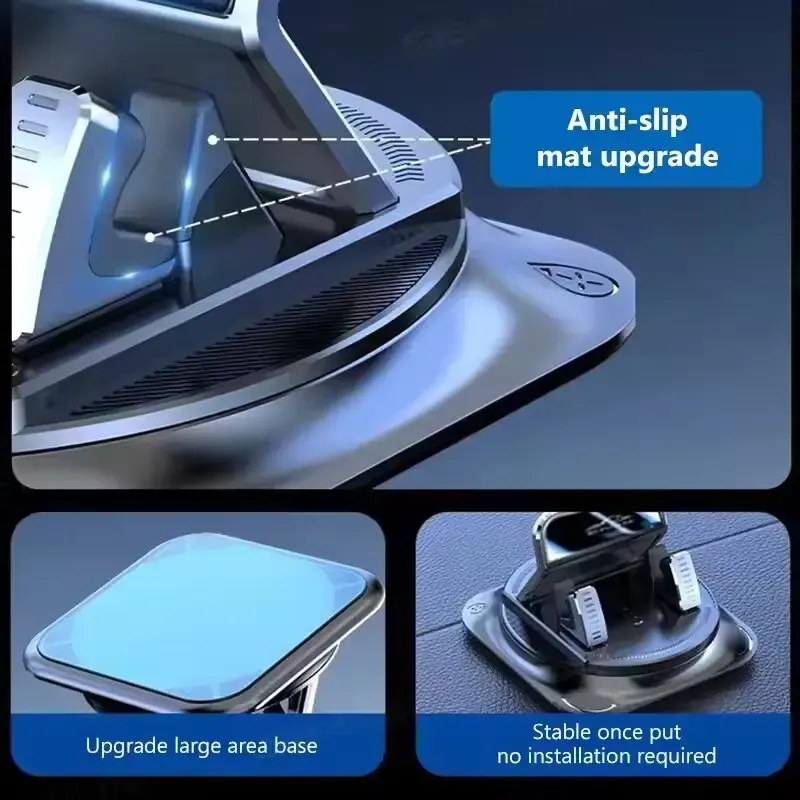 Support universel antidérapant en silicone pour téléphone de voiture, rotation à 360° 5