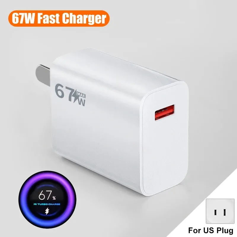 Chargeur d'origine 67 W, charge rapide, adaptateur UE/US, câble USB Type-C pour Xiaomi, Redmi, POCO, OnePlus, OPPO, vivo, Samsung 12