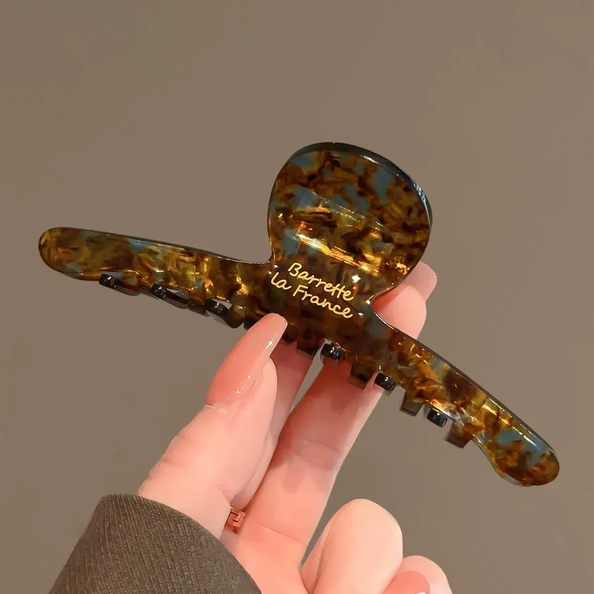 Pince à cheveux léopard en acétate pour femmes, barrette chic, pince crabe, accessoire coiffure pour filles et femmes 8