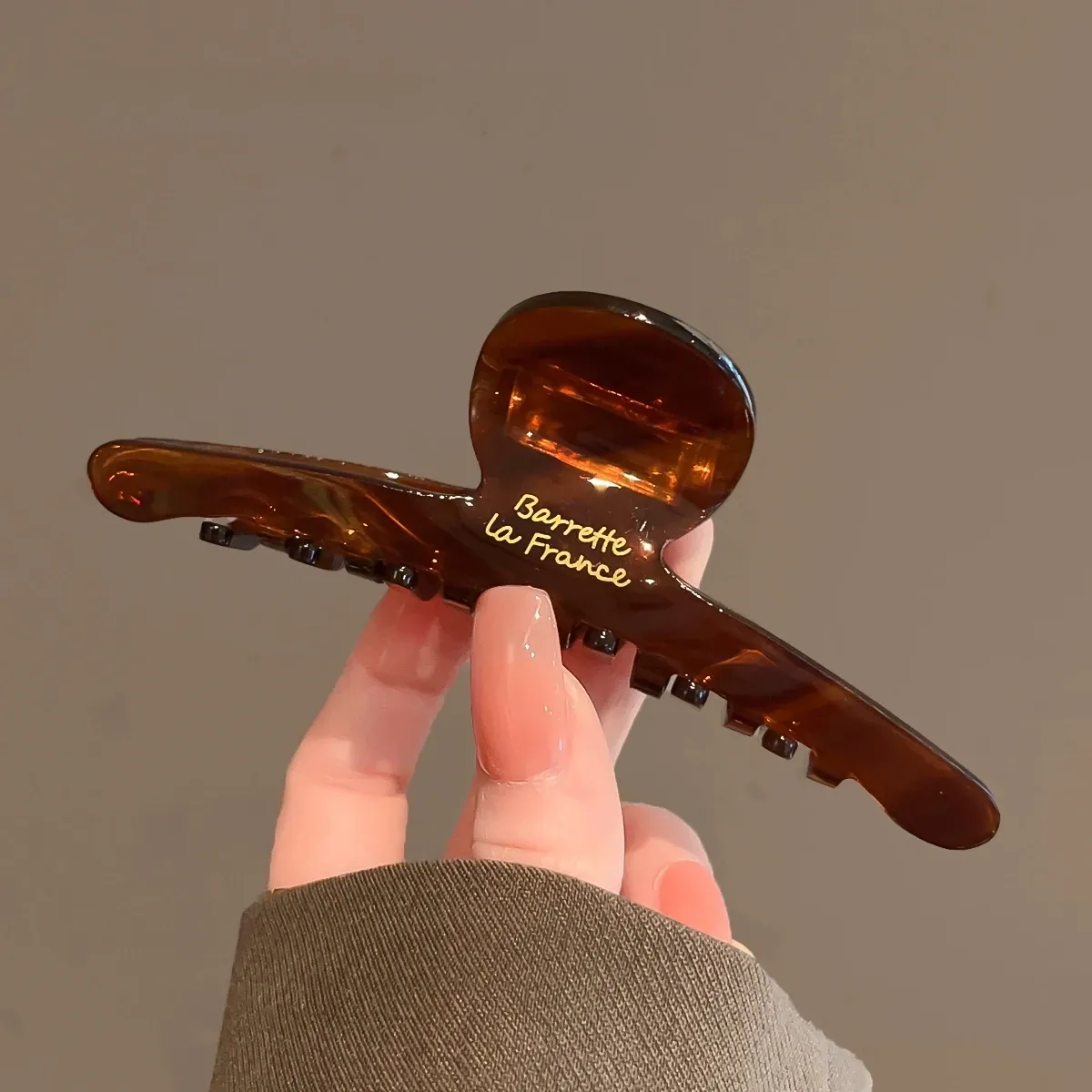 Pince à cheveux léopard en acétate pour femmes, barrette chic, pince crabe, accessoire coiffure pour filles et femmes 7