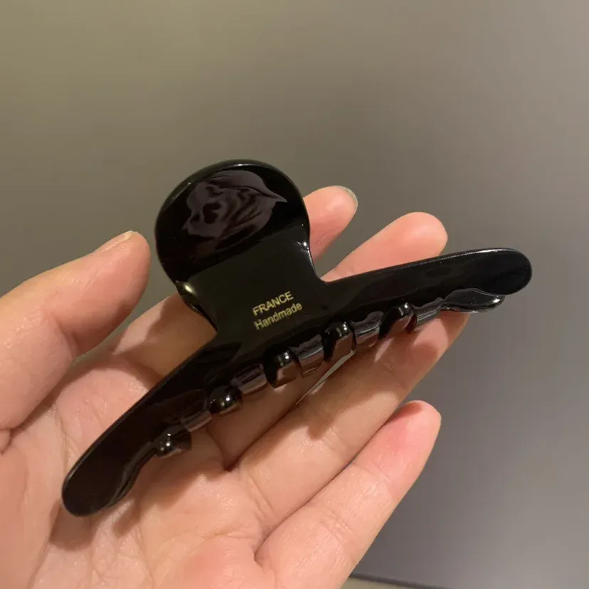 Pince à cheveux léopard en acétate pour femmes, barrette chic, pince crabe, accessoire coiffure pour filles et femmes 9