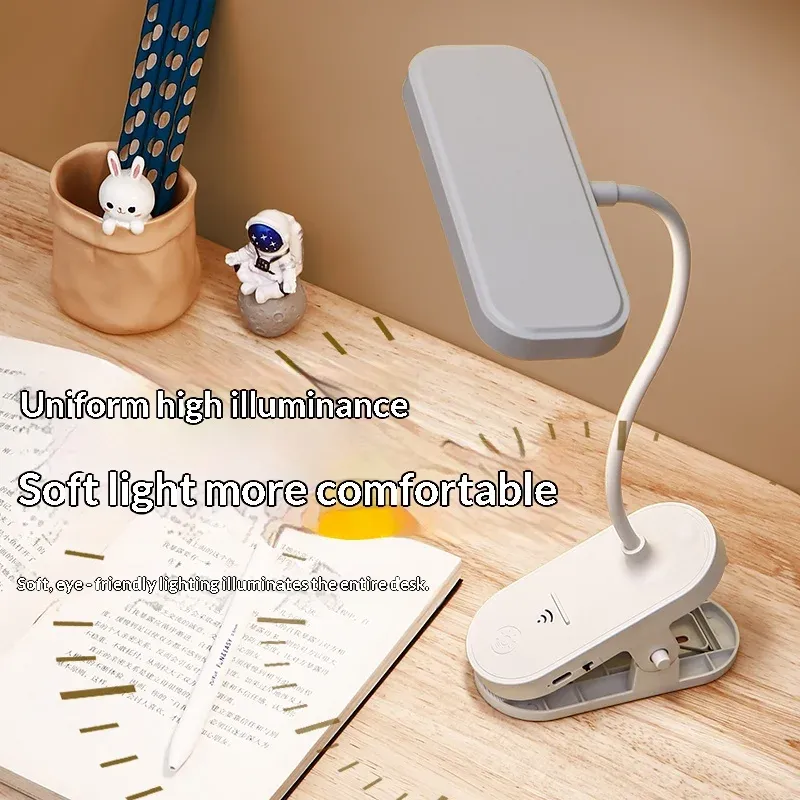 Lampe de bureau LED rechargeable USB, lampe de lecture protège-yeux portable 2